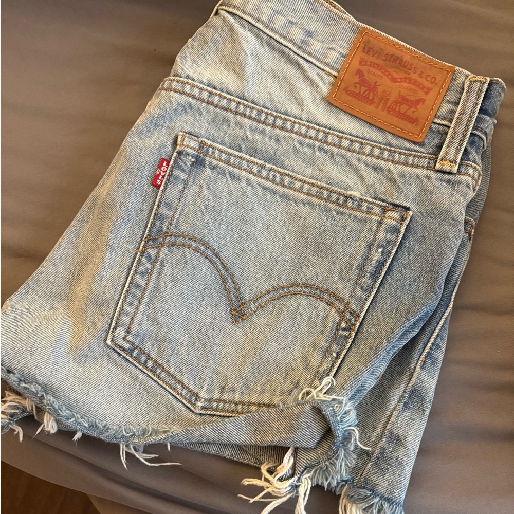 Levi's Classic Blue Denim Cutoff Shorts